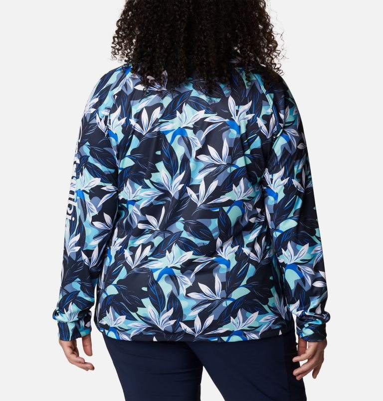 Women's Columbia PFG Super Tidal Tee II Long Sleeve Sweatshirts Flower | Plus Size CA-HLA3C
